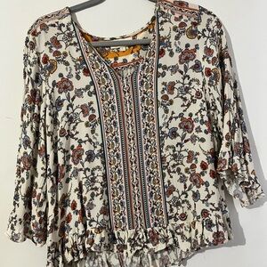 NWT Cynthia Rowley Multicolor Floral Blouse